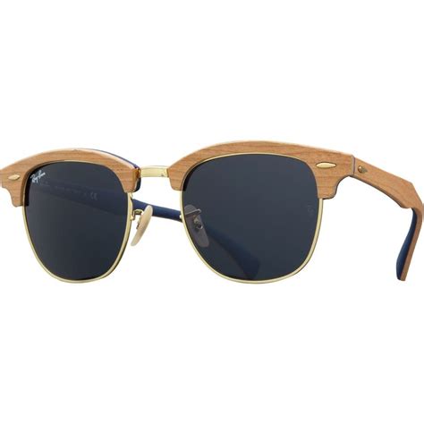 ray ban round wood grain sunglasses